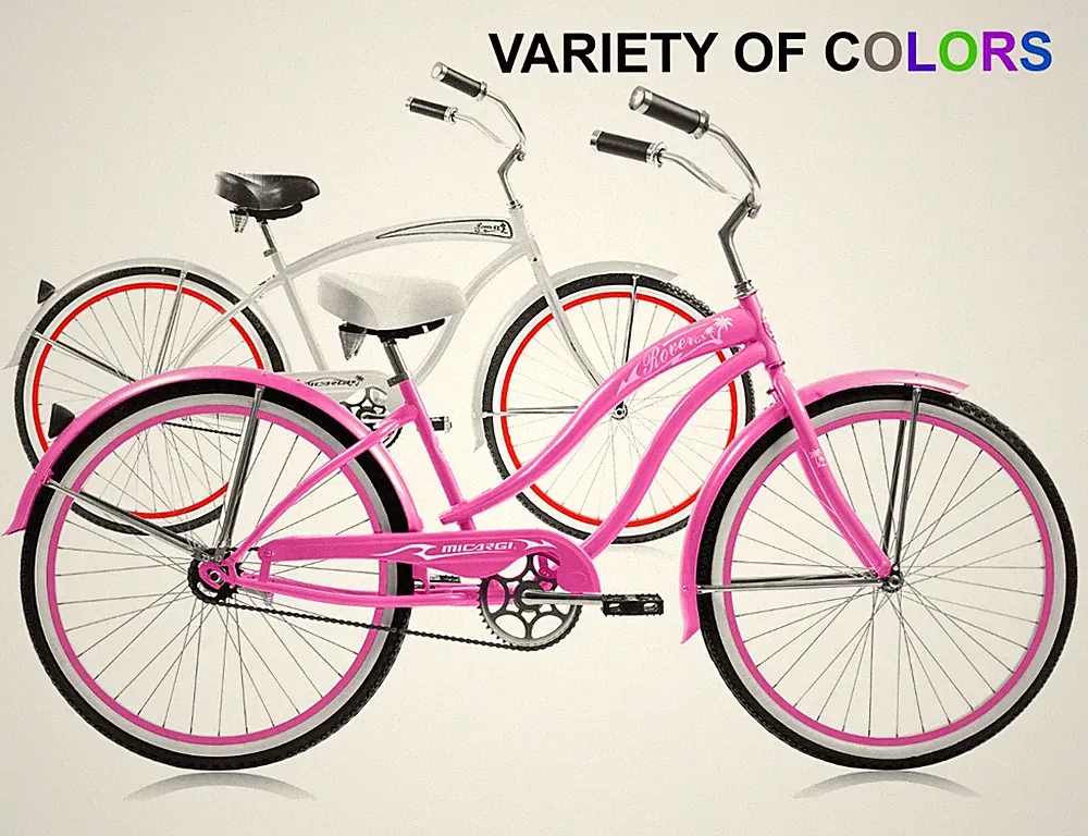 26" Beach Cruiser Bike Steel Frame Single Speed Comfort Bike For Beach Ridings