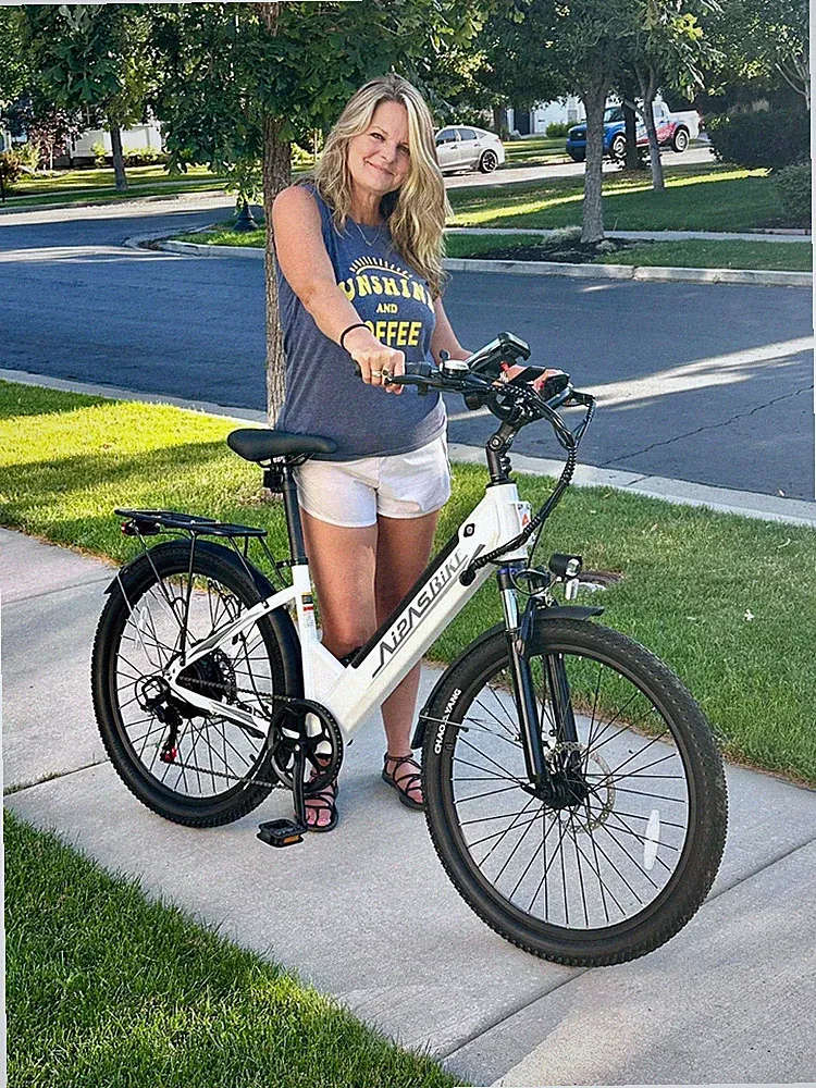 Aipas 1100W Peak Electric Bicycle 26" 48V Commuter City Bike Ebike Adults