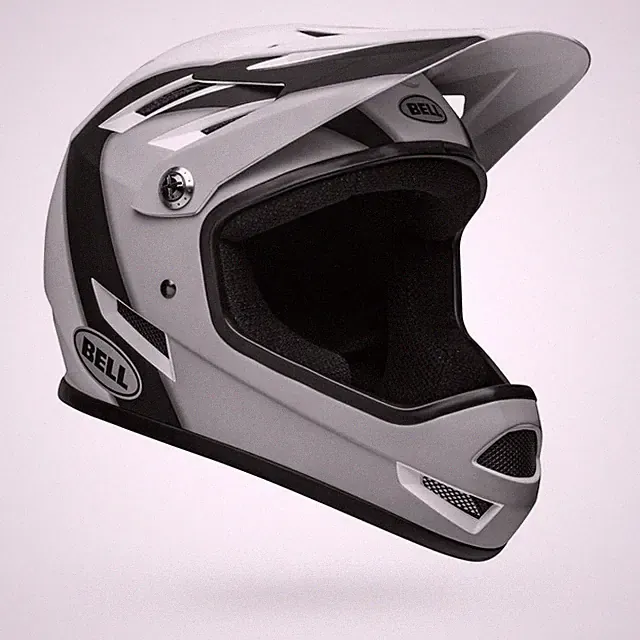 Bell Bike Sanction Adult Full-Face Matte Black/White Small -Fully Funtional