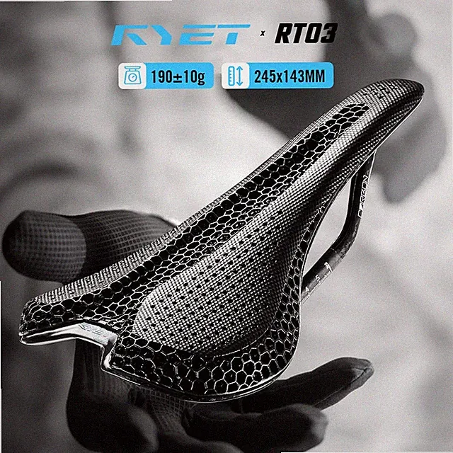 Carbon 3D Printed Bike Saddle 7x9mm 143mm For Triathlon Road Mountain Gravel
