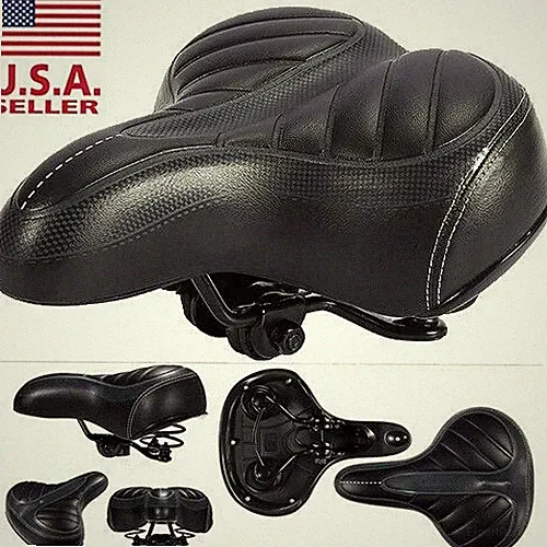 Comfort Wide Bike Seat Big Bum Cushion Soft Pad Mountain Road Bicycle Gel Saddle