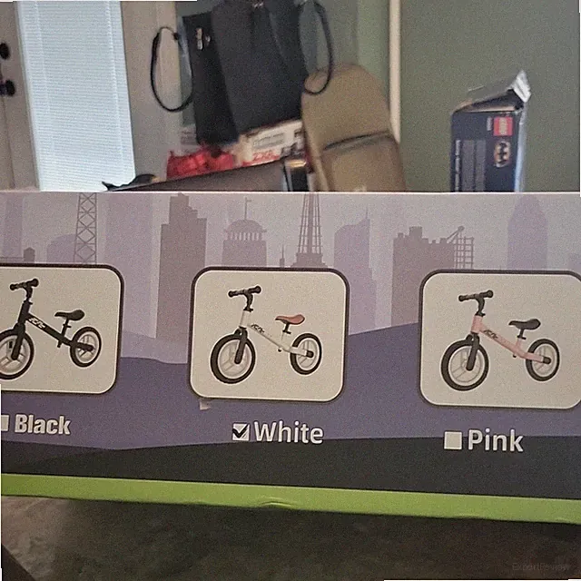 Unisex Kids Balance Bike for Children, White